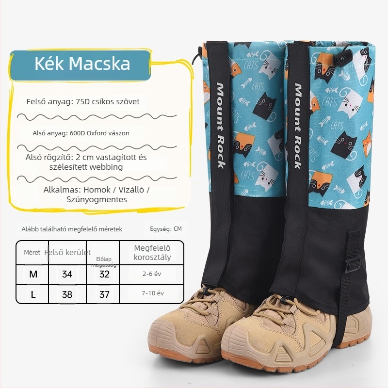 Gyerekeknek szánt lábszárvédők — Calf védelem, Oxford anyag (Márka Mount Rock; Fő anyag: Oxford cloth; Alkalmazható személyek: gyerekek; Alkalmazható helyzetek: túrázás és kempingezés; Védő részek: vádli)