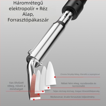 Külső ívelt fejű forrasztóvas, nagy teljesítményű, 80/150/200/300W, rézötvözet anyag, 220V, forrasztás, desoldering és pyrográfia