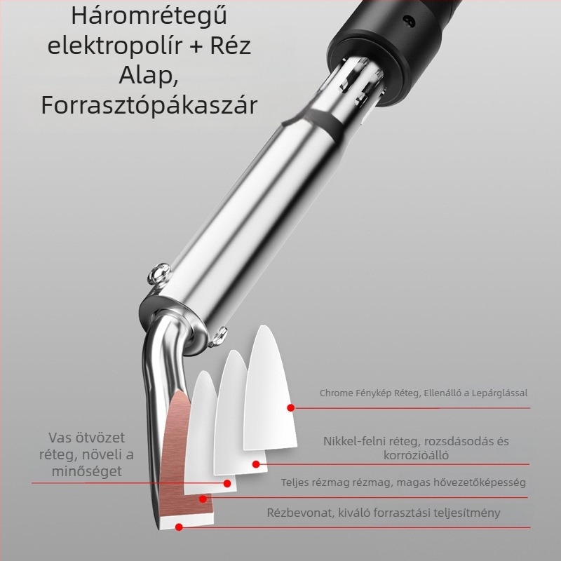 Külső ívelt fejű forrasztóvas, nagy teljesítményű, 80/150/200/300W, rézötvözet anyag, 220V, forrasztás, desoldering és pyrográfia