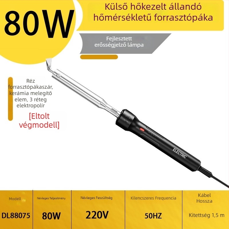 Külső ívelt fejű forrasztóvas, nagy teljesítményű, 80/150/200/300W, rézötvözet anyag, 220V, forrasztás, desoldering és pyrográfia