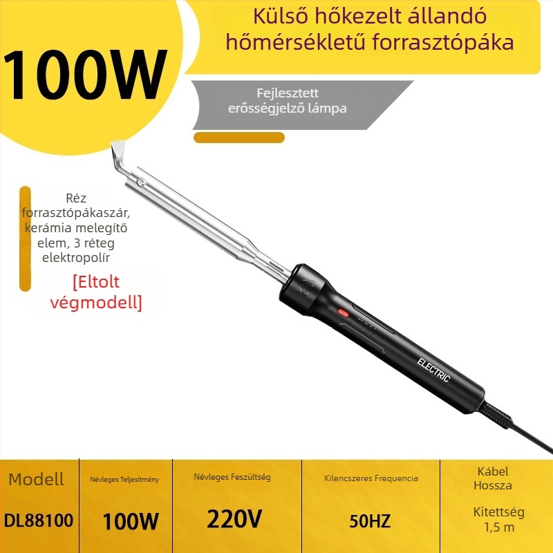 Külső ívelt fejű forrasztóvas, nagy teljesítményű, 80/150/200/300W, rézötvözet anyag, 220V, forrasztás, desoldering és pyrográfia