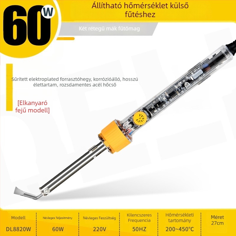 Külső ívelt fejű forrasztóvas, nagy teljesítményű, 80/150/200/300W, rézötvözet anyag, 220V, forrasztás, desoldering és pyrográfia