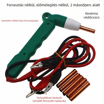 Réz- és alumínium vezetékek ötvöző eszköze, kettős 24V/48V bemenet, rozsdamentes acél test, csatlakozók és digitális vezetékek hegesztése
