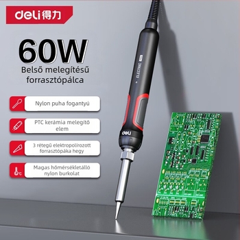 Belső fűtéses elektromos forrasztó toll kerámiás fűtőelemmel, 220V, háromrétegű elektroplating védelem, forrasztáshoz és javításhoz