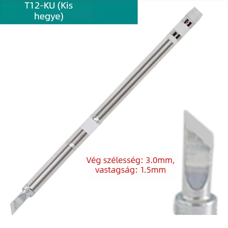T12 késhegye a FX-951/T12-A X forrasztópáka állomához — vékony heg mobiltelefon javításhoz