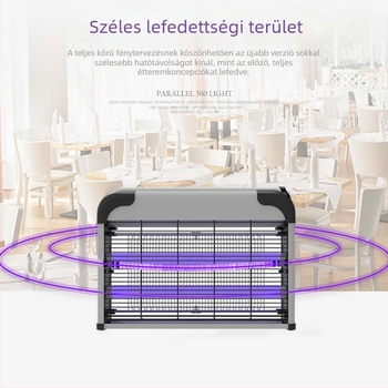 Beltéri elektromos sokkos szúnyogirtó lámpa LED-del, modell DYT-52, hatótávolság 20–50 m², üzemidő 7–14 nap, csapda fényhullámmal + elektromos sokk
