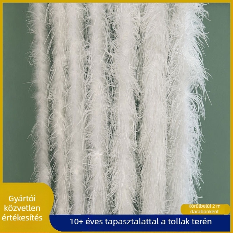 DIY ékszerkellék: strucc tollak — strucc selyem felső részek, festve és magas hőmérsékletű fertőtlenítéssel kezelve