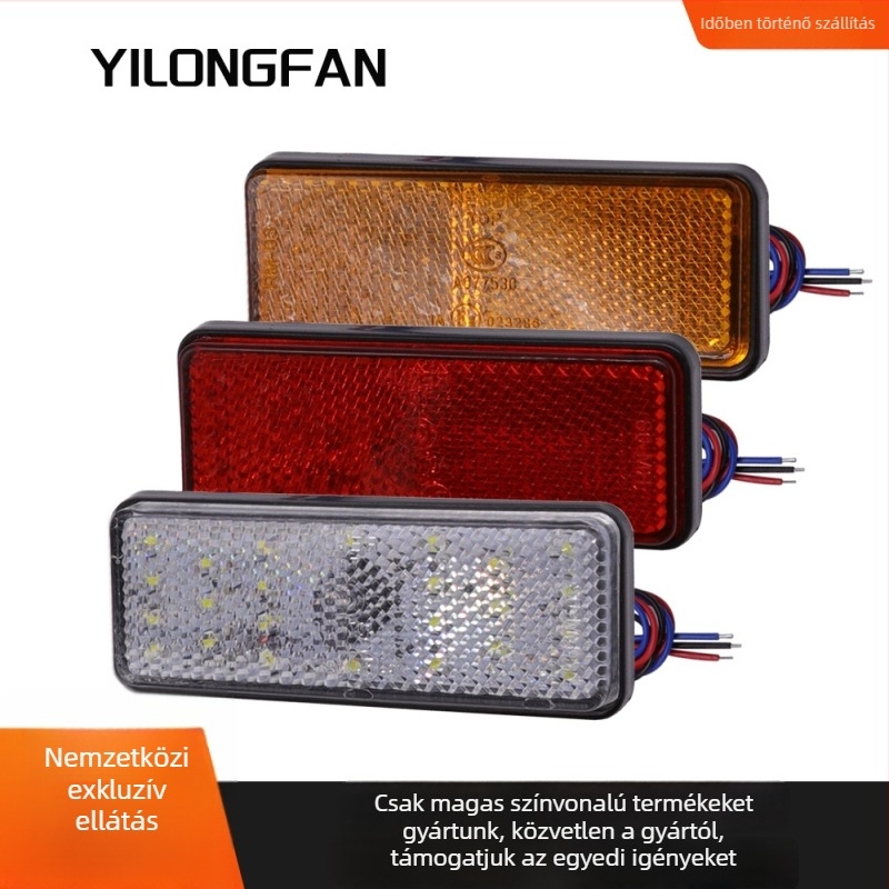 24-LED hátsó lámpa elektromos járművek és motorkerékpárok számára — IP66, 12V DC, 40 lm, 2835 LED