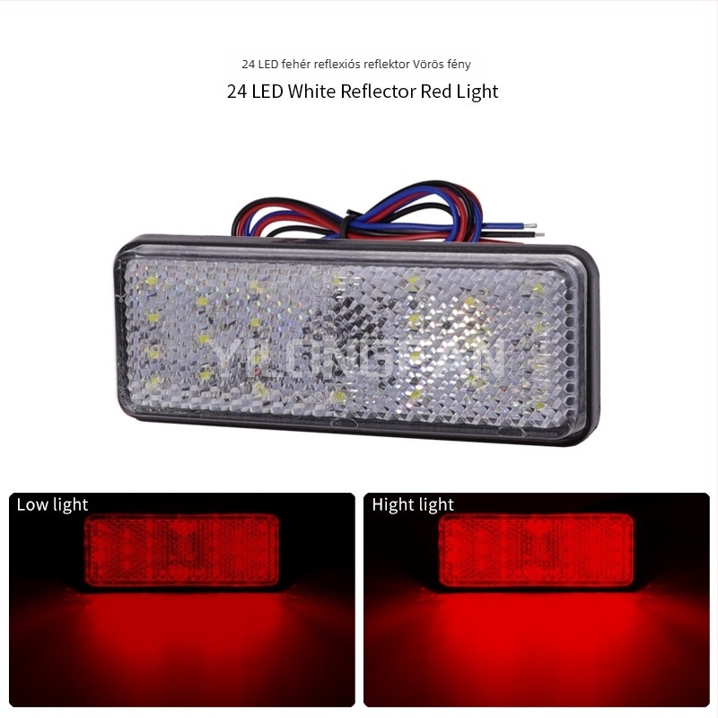 24-LED hátsó lámpa elektromos járművek és motorkerékpárok számára — IP66, 12V DC, 40 lm, 2835 LED