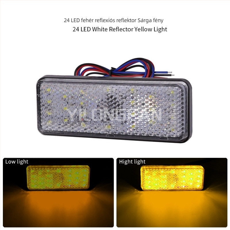 24-LED hátsó lámpa elektromos járművek és motorkerékpárok számára — IP66, 12V DC, 40 lm, 2835 LED