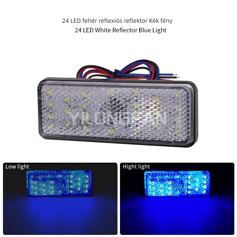 24-LED hátsó lámpa elektromos járművek és motorkerékpárok számára — IP66, 12V DC, 40 lm, 2835 LED