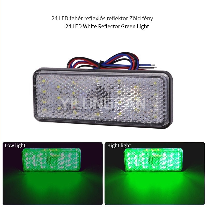 24-LED hátsó lámpa elektromos járművek és motorkerékpárok számára — IP66, 12V DC, 40 lm, 2835 LED