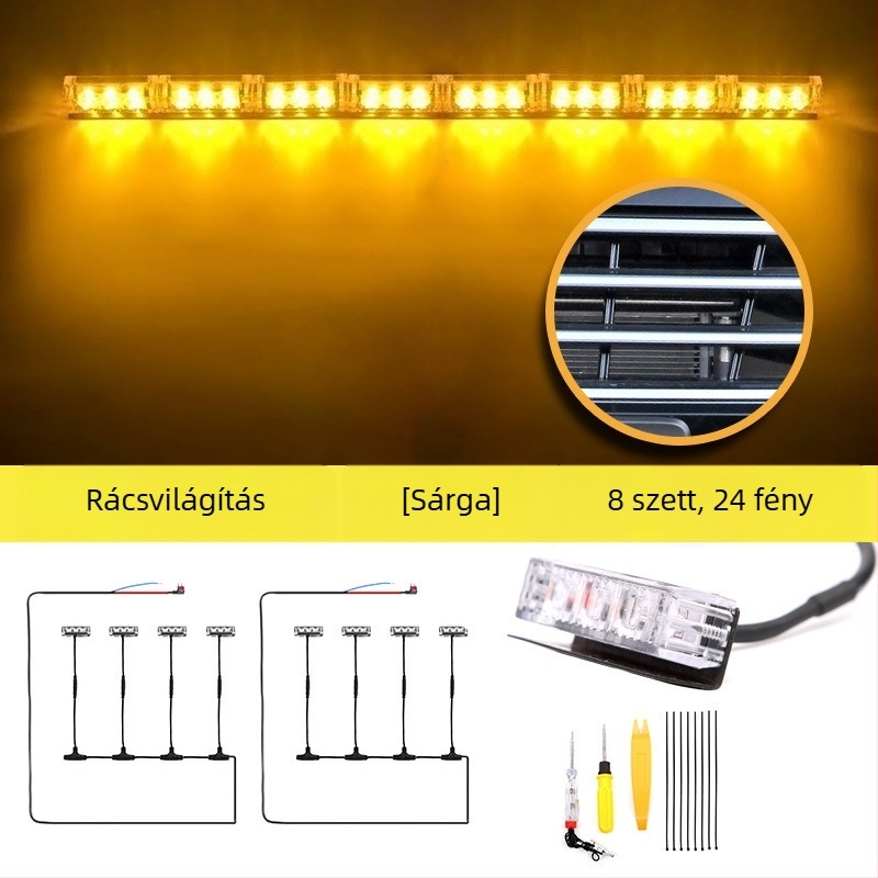 Futian General G9 LED nappali menetfény – 1 fej 7.5W, 12V, <10A, PC-ház/PCB korrózálló tömítés, modell B 31000237