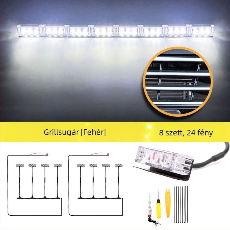 Futian General G9 LED nappali menetfény – 1 fej 7.5W, 12V, <10A, PC-ház/PCB korrózálló tömítés, modell B 31000237