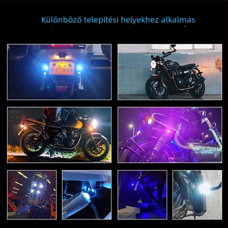 LED DRL tükröző lámpa autó- és motorkerékpárhoz – alumínium test, 12V, vízálló, DRL111, élettartam 50 000 óra