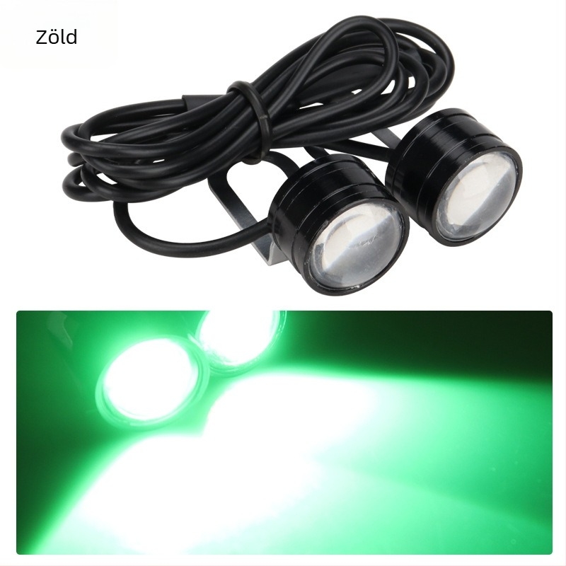 LED DRL tükröző lámpa autó- és motorkerékpárhoz – alumínium test, 12V, vízálló, DRL111, élettartam 50 000 óra