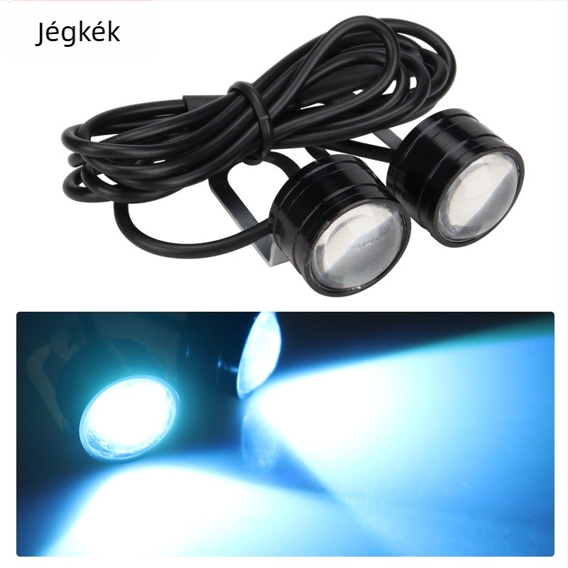LED DRL tükröző lámpa autó- és motorkerékpárhoz – alumínium test, 12V, vízálló, DRL111, élettartam 50 000 óra