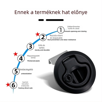 Ajtókilincs gyűrűs húzáshoz, kör alakú, MS739 modell, Awawang márka, anyaga cinkötvözet, modern minimalist stílus