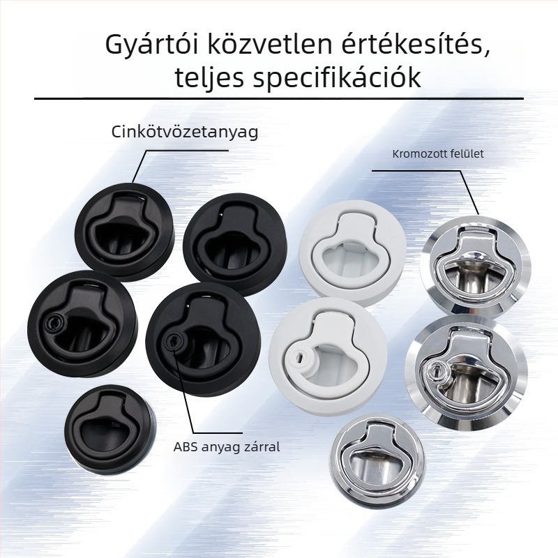 Ajtókilincs gyűrűs húzáshoz, kör alakú, MS739 modell, Awawang márka, anyaga cinkötvözet, modern minimalist stílus