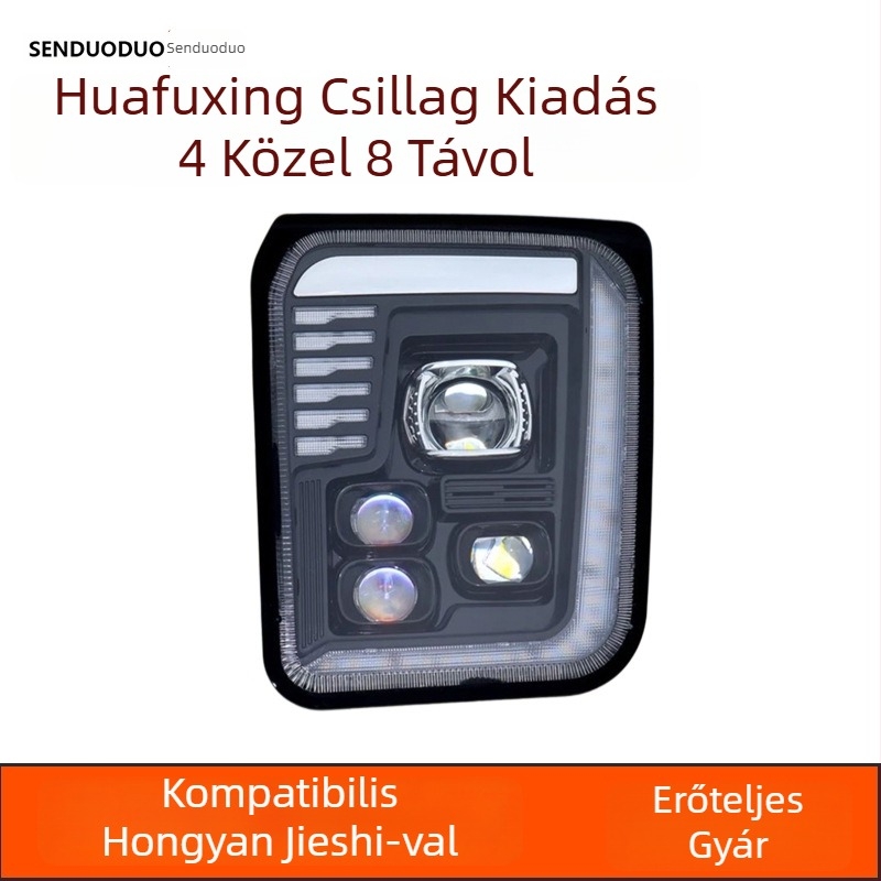 Huafuxing LED első lámpa-összeszerelés – Js modell, 80W, 24V, univerzális kompatibilitás