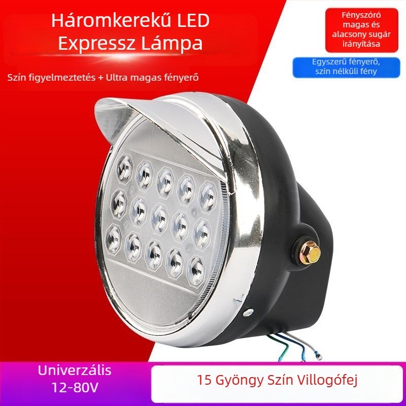 LED fényszóró elektromos háromkerekűhöz, 11V, Anyag: Egyéb, Márka: Egyéb