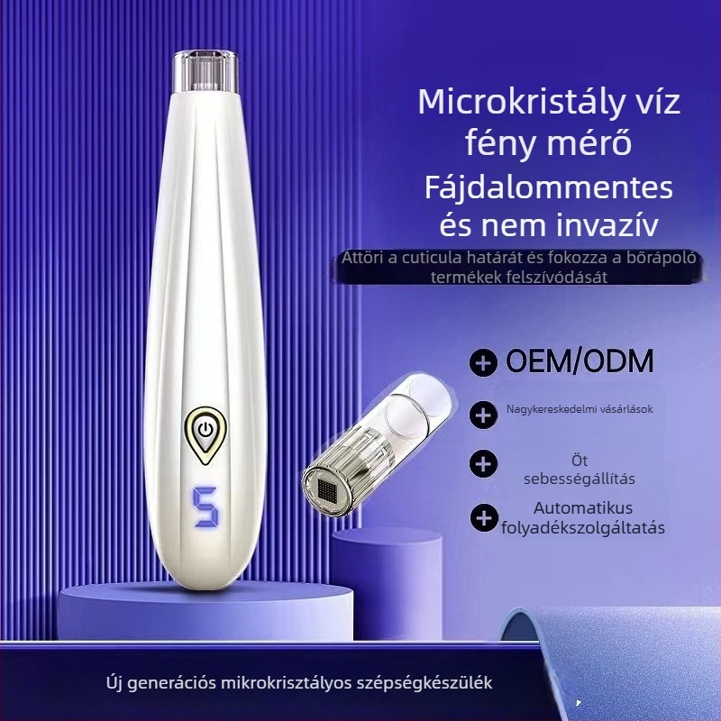 Otthoni használatra szánt elektromos mikro-kristályos szépségkészülék negatív ion funkcióval, hordozható, beépített 500–800 mAh akkumulátor, IPX0