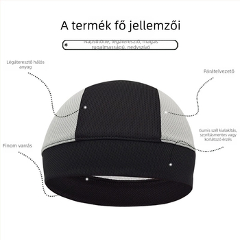 Kerékpár sapka hálós szellőzéssel, szélvédő és napvédelem, sisakbélés, poliészter
