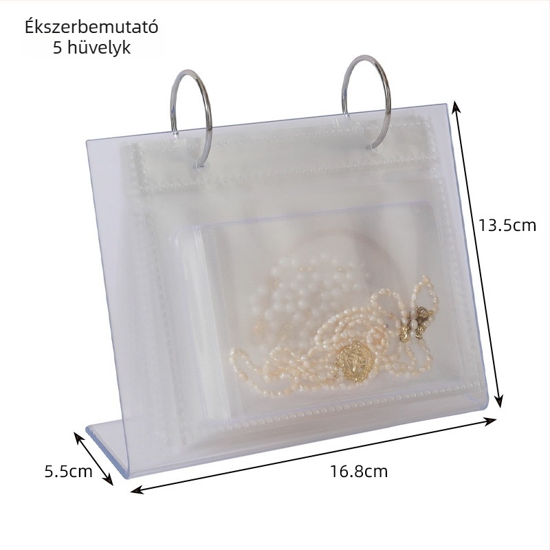 Ékszer tároló táska, 3-rétegű asztali tároló kialakítás, többfunkciós, porvédett, nedvességálló, oxidáció elleni védelem