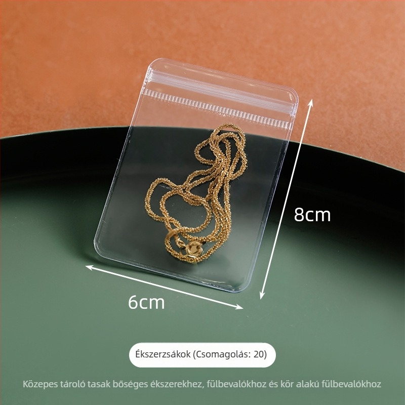 Ékszer tároló táska, 3-rétegű asztali tároló kialakítás, többfunkciós, porvédett, nedvességálló, oxidáció elleni védelem