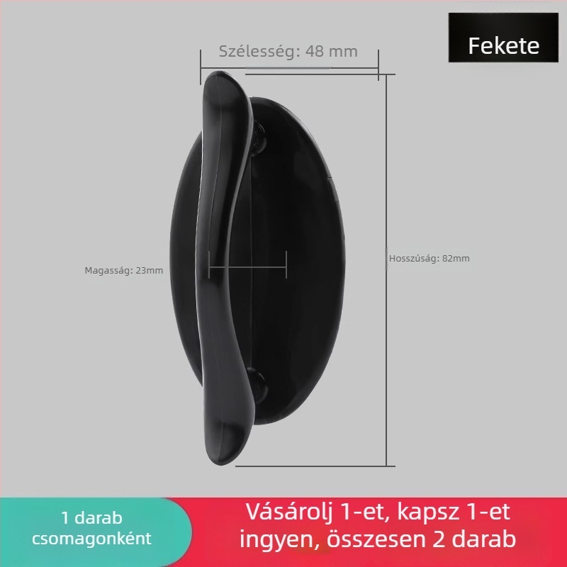 Fiók- és ajtófogantyú — ABS műanyag, ragasztásos telepítés fúrás nélkül, modern minimalista stílus, fiókokhoz, ajtókhoz és egyéb bútorokhoz