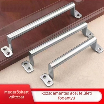 304 rozsdamentes acél fogantyú szekrényekhez, ajtókhoz, ablakokhoz, fiókokhoz és ruhásszekrényekhez – ívelt forma, felületi szerelés, kerekcső, modell 15-160 / 20-275