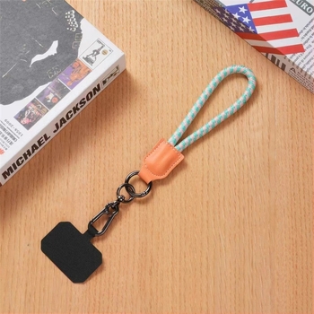 Crossbody telefonzsinór, uniszex, kézzel készített poliészter, állítható, nyomtatott logó