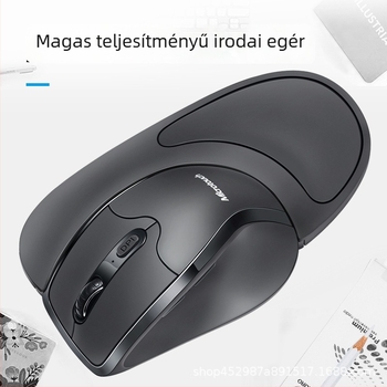 Ergonomikus USB vezeték nélküli egér, 3200dpi, 6 gomb, 2.4GHz, laptop-kompatibilis