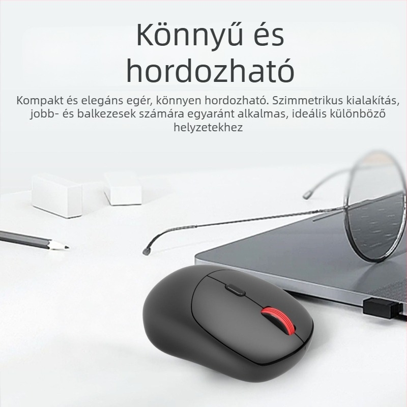 Lenovo ThinkPlus WL300 Vezeték nélküli optikai egér, 2.4G, 2400 DPI, 3 gomb, USB, asztali számítógéppel kompatibilis