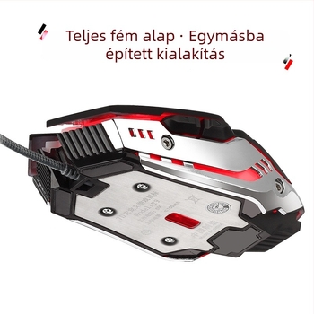 Beacon Wolf T9 Macro kábeles optikai gaming egér, 6 gombos, USB, 4800 DPI