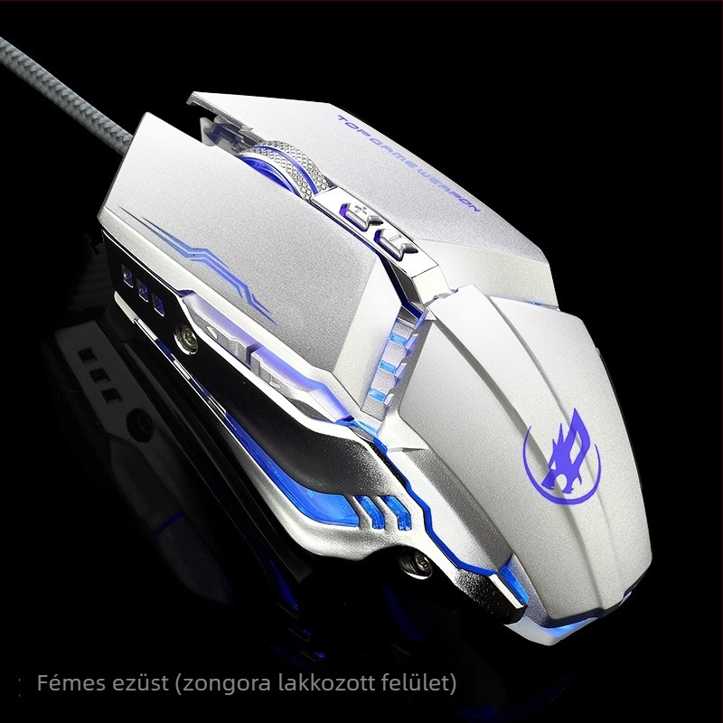 Beacon Wolf T9 Macro kábeles optikai gaming egér, 6 gombos, USB, 4800 DPI
