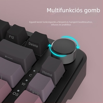 K81 mechanikus billentyűzet, 82 billentyű, RGB háttérvilágítás, vezeték nélküli és USB csatlakozás, zöld vagy fehér kapcsolók