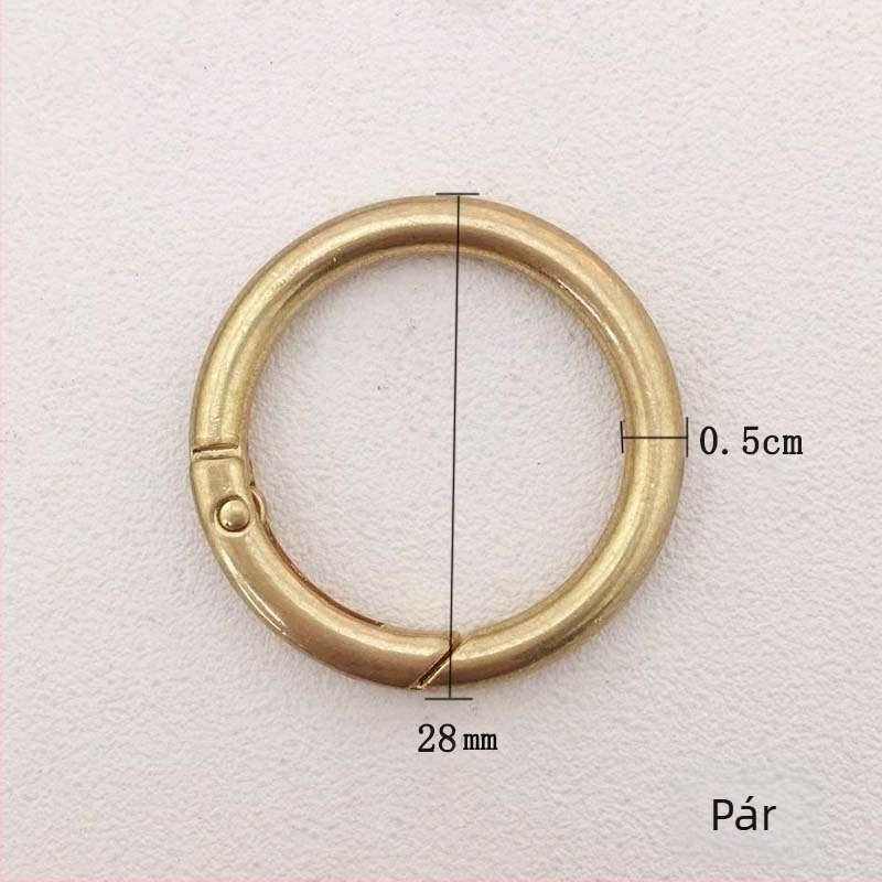 Messenger táska felújításához hardver készlet: gyűrű, nyitott gyűrű, rugós gyűrű, fém zár a vállon viselt táskához