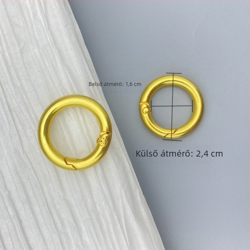 Messenger táska felújításához hardver készlet: gyűrű, nyitott gyűrű, rugós gyűrű, fém zár a vállon viselt táskához