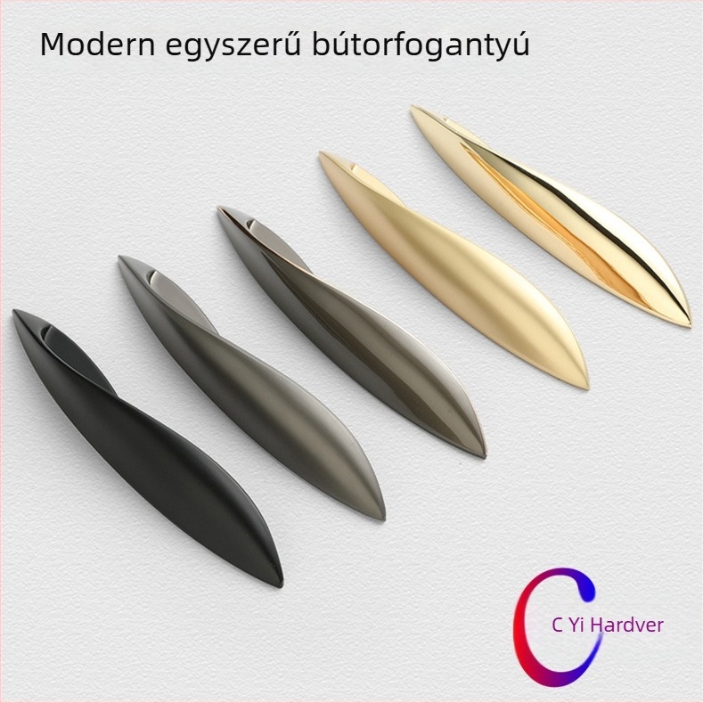 Chen Yi S-típusú fogantyú fiókokhoz – cinkötvözet, die casting, modern egyszerű stílus