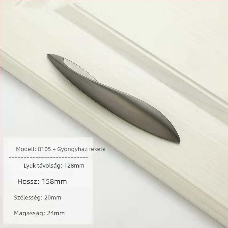 Chen Yi S-típusú fogantyú fiókokhoz – cinkötvözet, die casting, modern egyszerű stílus