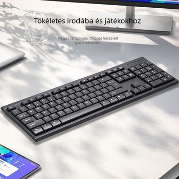 Kábeles mechanikus billentyűzet és egér készlet – USB interfész, háttérvilágítás nélkül, csuklótámasz nélkül, nem vízálló