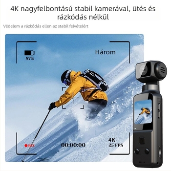 4K-os kézi sportkamera 270°-os forgatással, stabilizáció, TF-kártya támogatás, modell K1