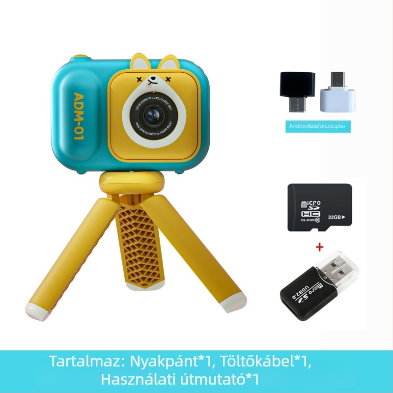 S11 gyerekeknek szánt kamerás játék, 2,4 colos LCD, kettős kamera, TF-kártya tárhely, ABS ház, 600 mAh akkumulátor