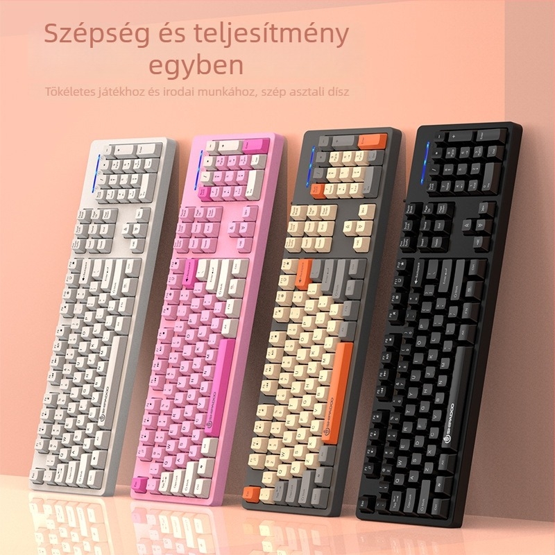 Eighteen cycles K600 billentyűzet és egér készlet, membrános 104‑gombos billentyűzet, USB‑kábeles, ABS ház, 1,5 m kábel