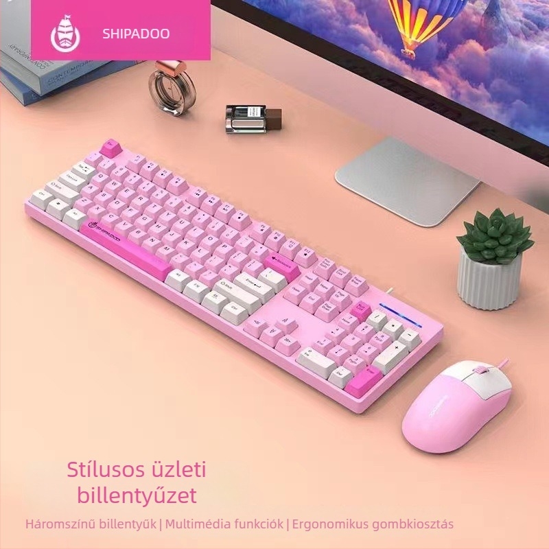 Eighteen cycles K600 billentyűzet és egér készlet, membrános 104‑gombos billentyűzet, USB‑kábeles, ABS ház, 1,5 m kábel