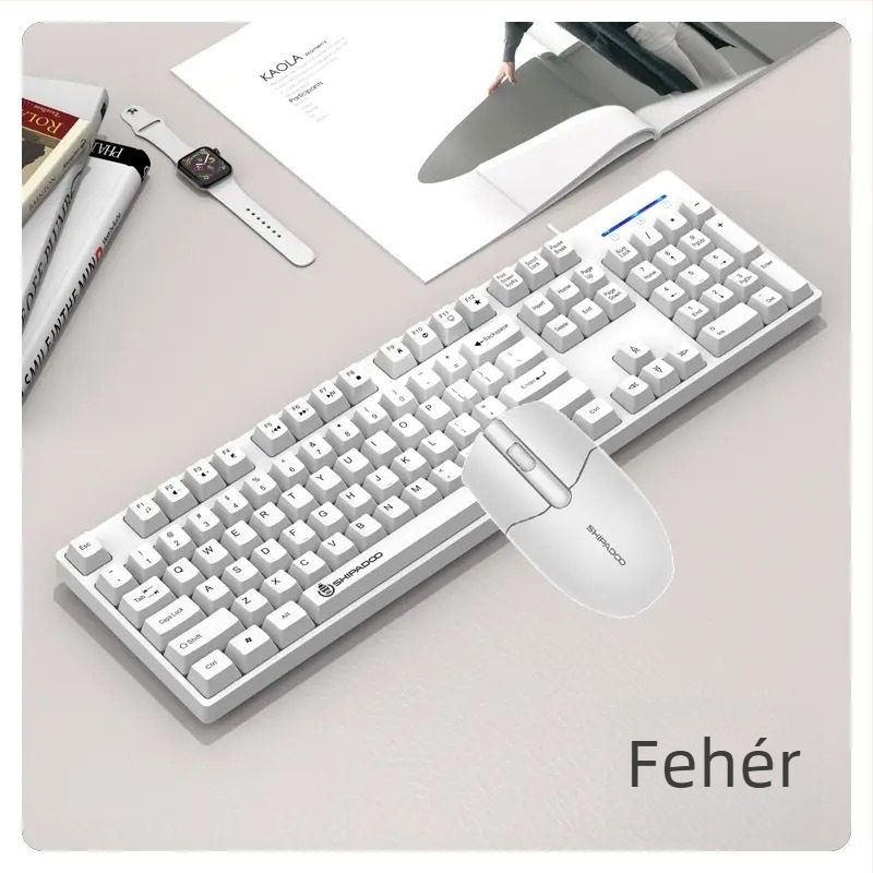 Eighteen cycles K600 billentyűzet és egér készlet, membrános 104‑gombos billentyűzet, USB‑kábeles, ABS ház, 1,5 m kábel