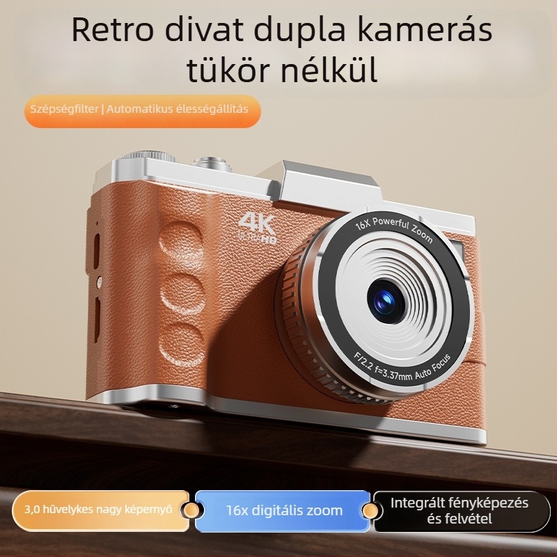 M11 Szelfi digitális kamera – 50MP CCD, 1/1.7\" szenzor, 8× optikai zoom, periszkópos objektív, 2,3\" LCD, teljes manuális működés