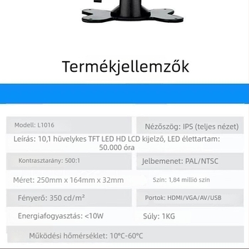 HANFUJIE LCD-monitor, univerzális modell, univerzális képernyő típus, 10,1 hüvelykes kijelző