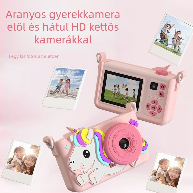 Gyerekeknek szóló digitális kamera széles látószögű objektívvel és ütésálló dizájnnal - 3x optikai zoom, 2,0 hüvelykes LCD, 2600 hatásos pixel, maximális felbontás 1600x1200